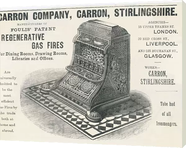 FOULIS GAS FIRE  /  1889