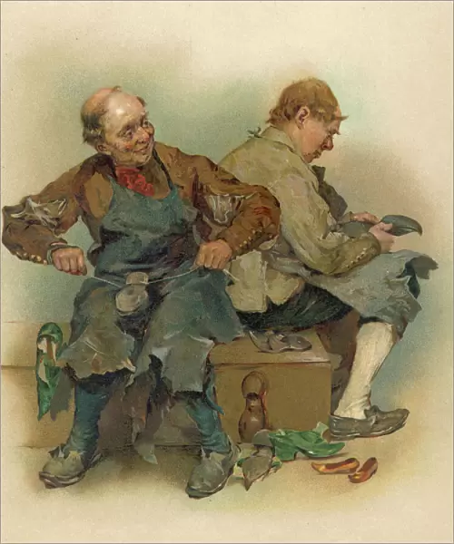 Two Cobblers Mend Shoes