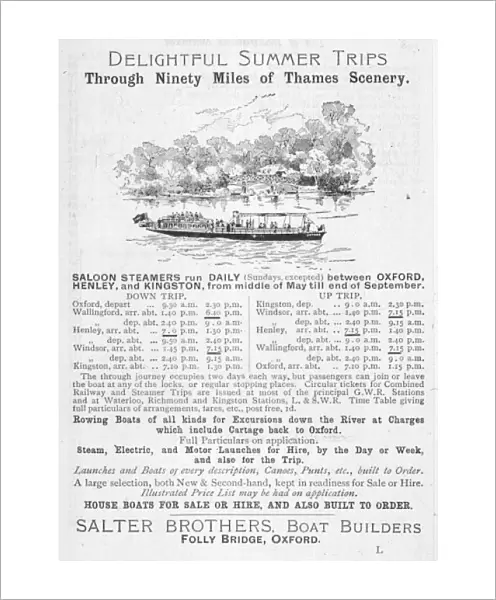 Thames Steamer Timetable