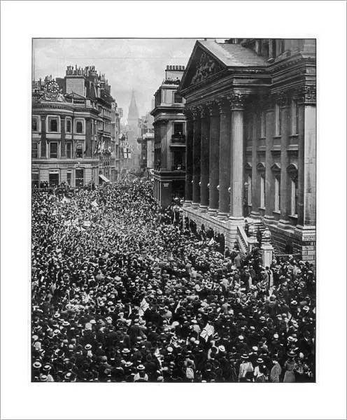 Crowds Celebrating  /  1900