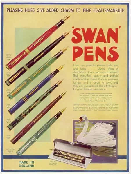 Swan Fountain Pens 1932