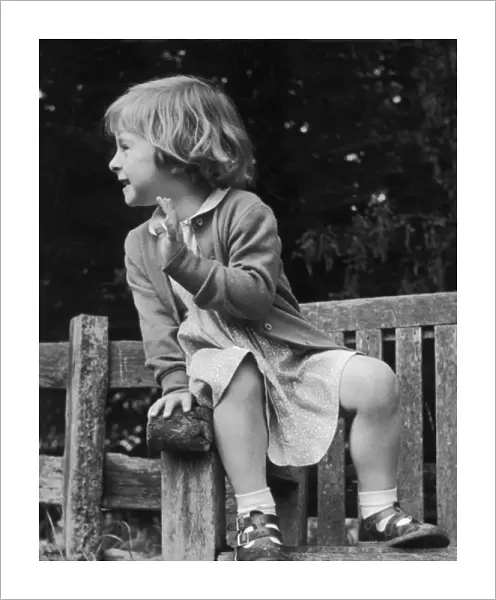 Young Girl on Bench 1950