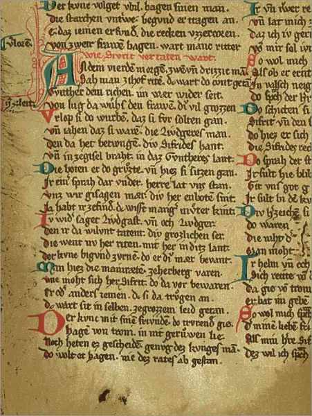 Fragment from the Nibelungenhandschrift