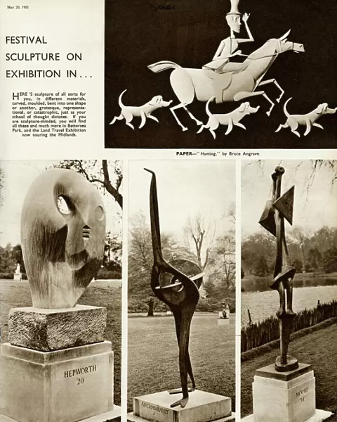 Sculptures on display as part of the Festival of Britain