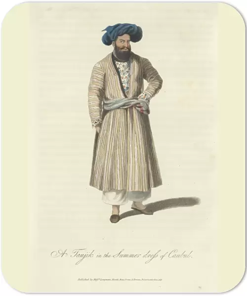 Taujik man in summer costume, Kabul, Afghanistan