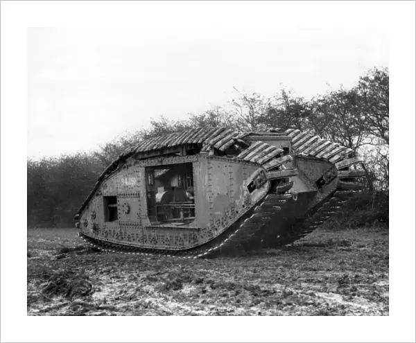 Experiment with British Mark V tank, WW1