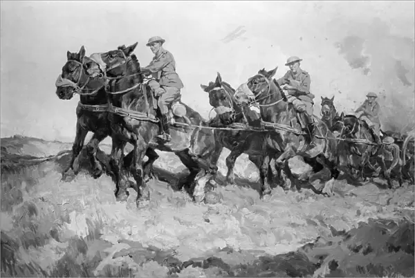 Painting by Hs Power, War, WW1