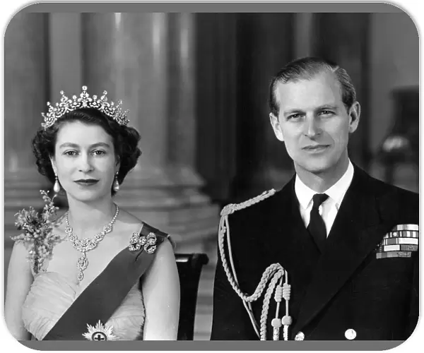 Queen Elizabeth II and Duke of Edinburgh, 1954