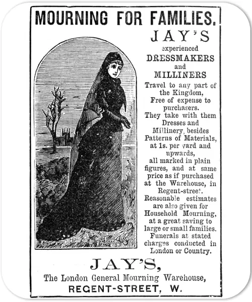 Advert for Jays of London Mourning for families