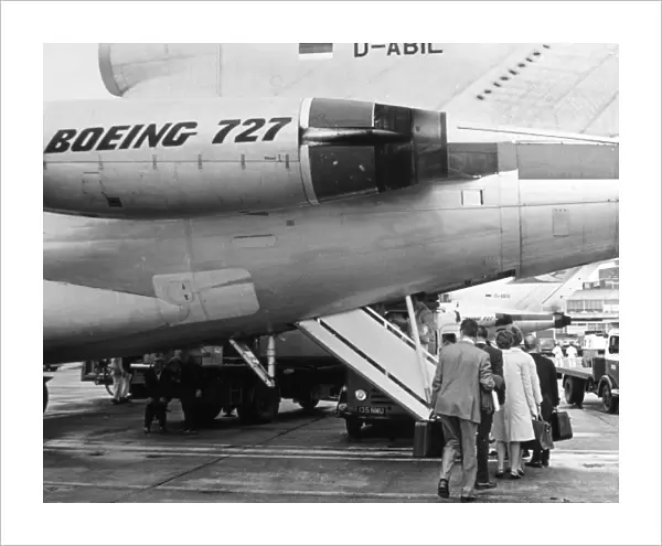 Boarding a Boeing 747