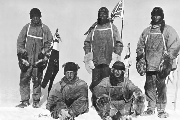 Captain Scott and his men at the South Pole, 1912