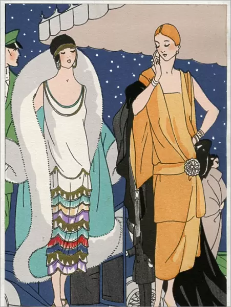 Two young ladies in outfits by Doeuillet and Paul Poiret