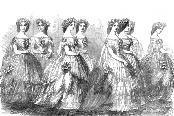 Bridesmaids at the wedding of the Princess Royal, 1858