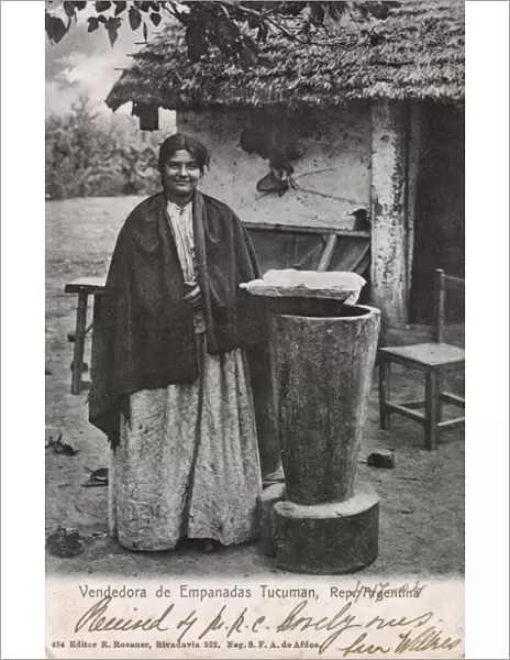 Woman selling Empanadas, Argentina