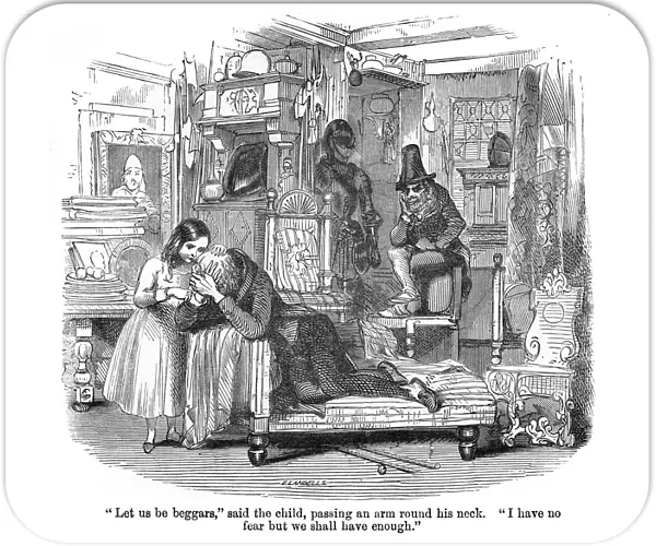 The Old Curiosity Shop, Nell and grandfather in the shop