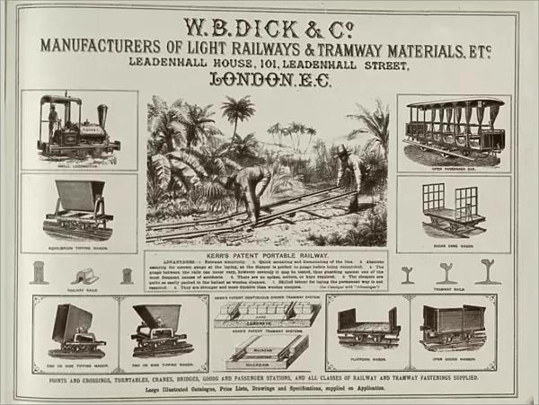 Advertisement for railway equipment