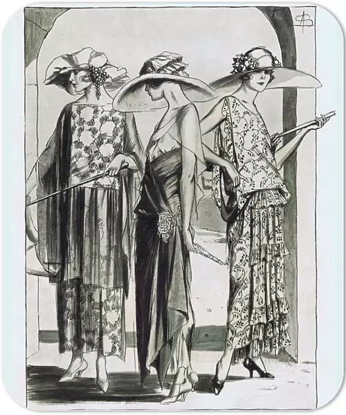 Art deco fashion sketches, London, 1921