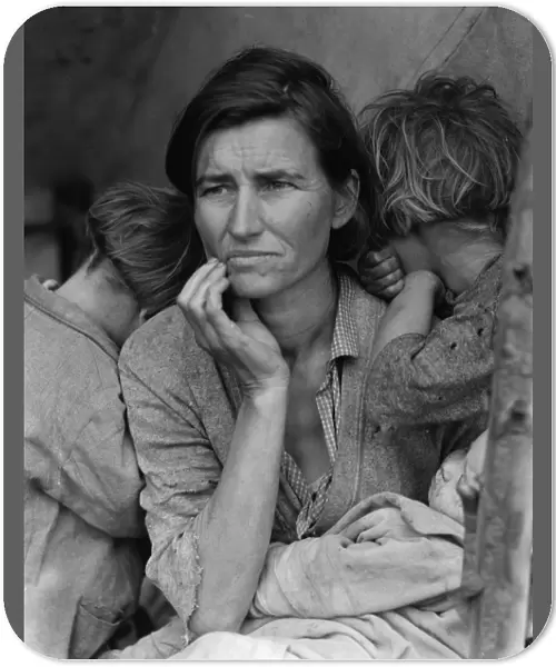 Destitute pea pickers in California. Mother of seven childre