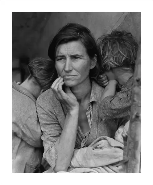 Destitute pea pickers in California. Mother of seven childre