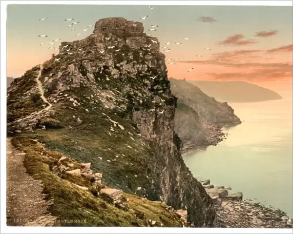 Castle Rock in the Valley of Rocks, Lynton and Lynmouth, Eng
