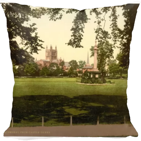 Cathedral from Castle Green, Hereford, England