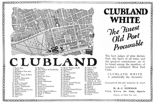 Clubland White Port advertisement
