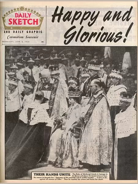 Daily Sketch front cover - 1953 Coronation