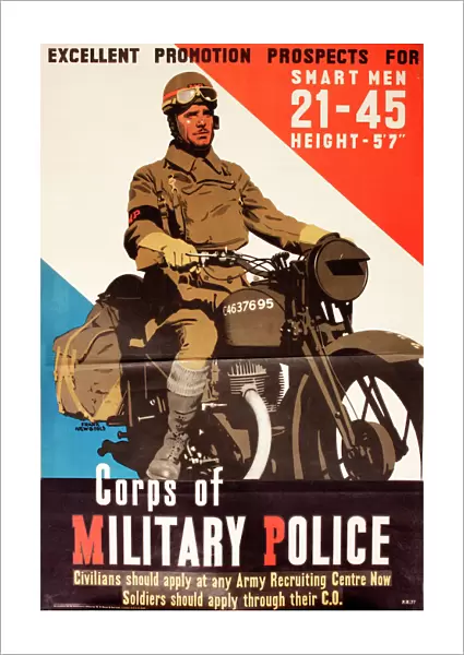 Recruitment poster for the Corps of Military Police