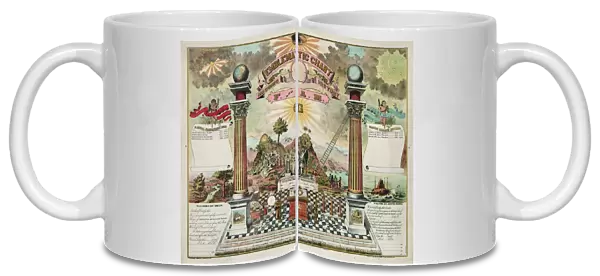 Emblematic chart and Masonic history of Free and Accepted Ma