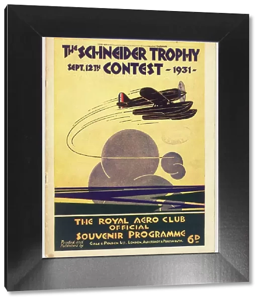 Programme cover, Schneider Trophy Contest