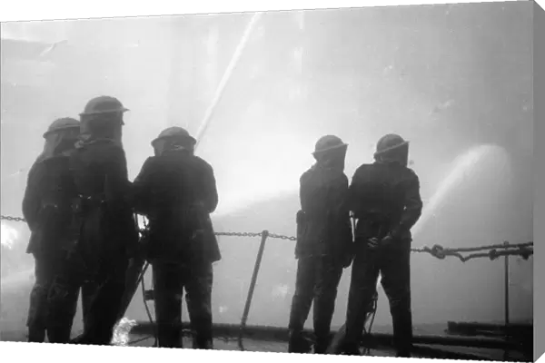 Blitz in London -- St Katherines Dock, Port of London, WW2