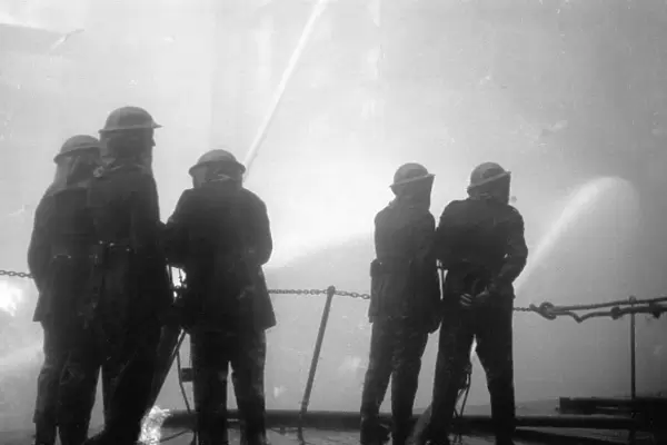 Blitz in London -- St Katherines Dock, Port of London, WW2