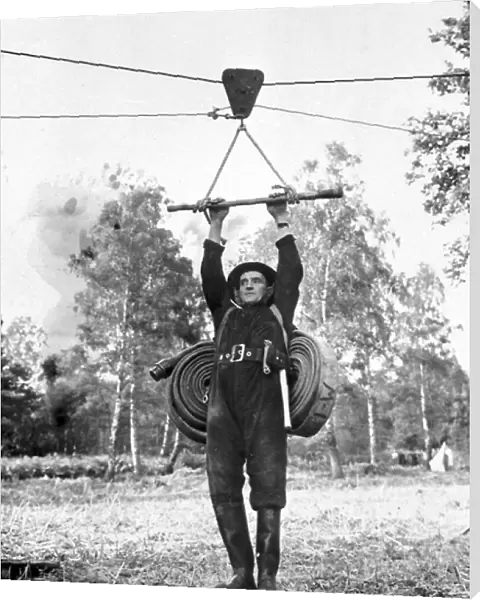 NFS firefighter at a training camp, WW2