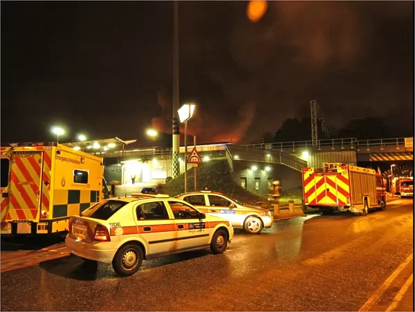 Firefighters, paramedics and the police, East London