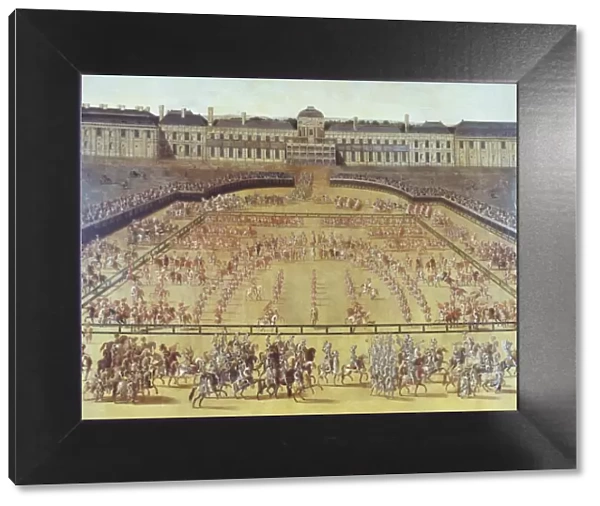 Parade organized by Louis XIV in the courtyard