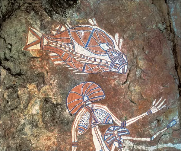 AUSTRALIA. Darwin. Nourlangie Rock Art Site. Cave