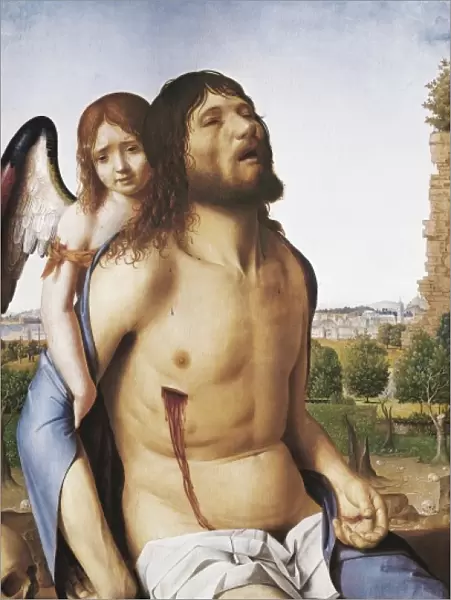 Antonello da Messina. The Dead Christ Supported