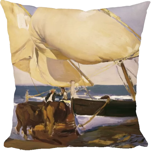 SOROLLA, Joaqu�(1863-1923). Launching the Boat