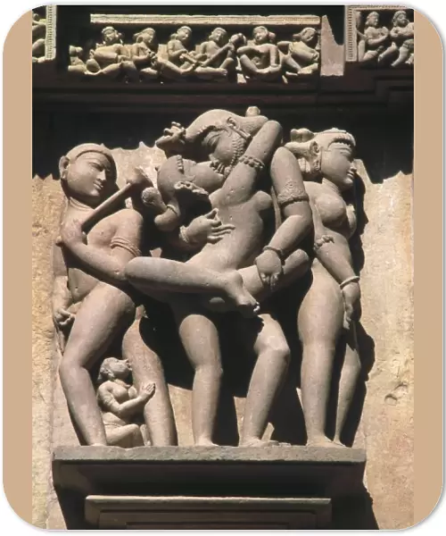 INDIA. MADHYA PRADESH. Khajraho. Reliefs with