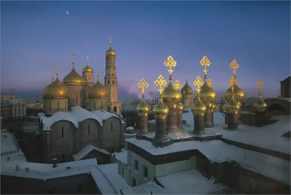 RUSSIA. Moscow. Kremlin. Kremlin. Domes at the