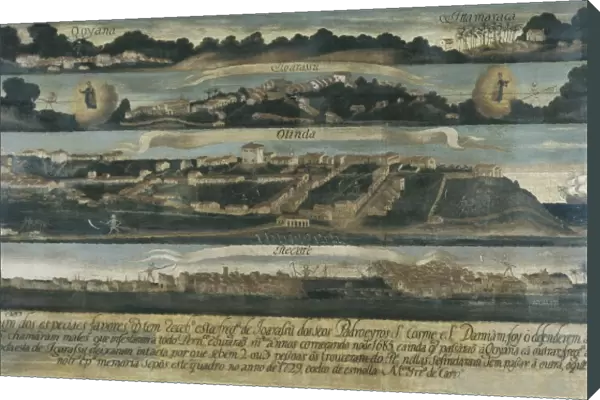 Igarassu, Olinda and Recife. 1729. BRAZIL. Iguara絮