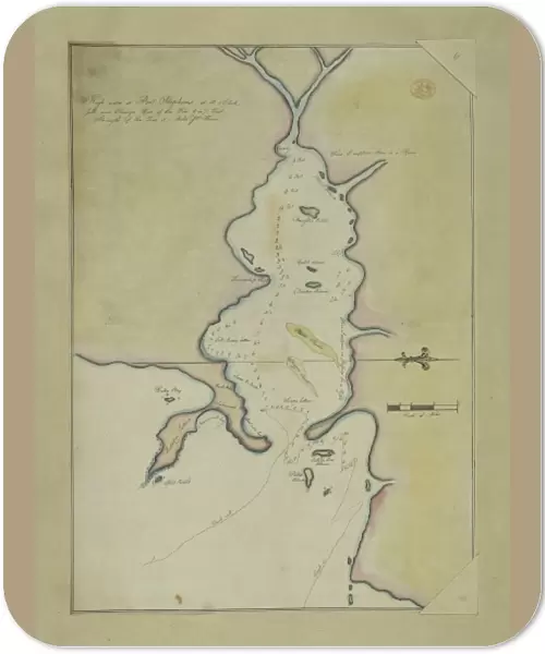 An eye-sketch of Port Stephens, to the north of Broken Bay