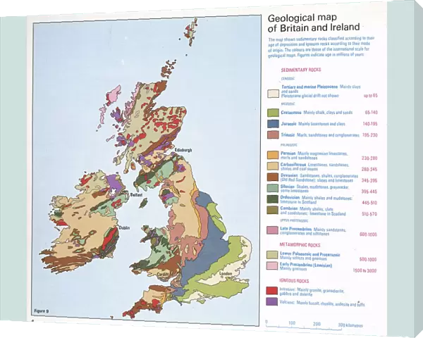 Geological map of Britain and Ireland