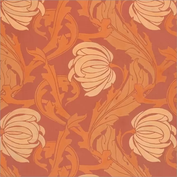 Design for Wallpaper in orange and pink