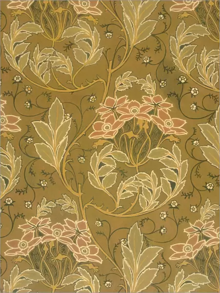 Design for Wallpaper in pink and brown