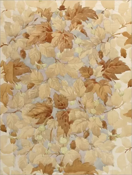 Design for Wallpaper with autumn leaves