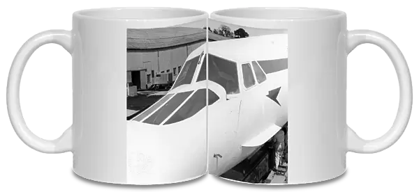 Concordes cockpit windows and retracted visor