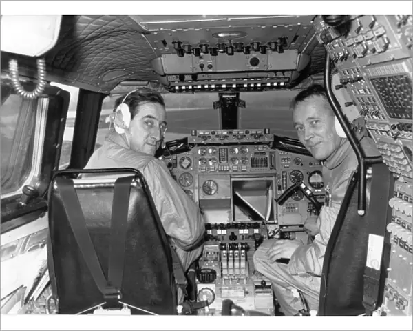 Brian Trubshaw (left) BAC Concorde chief test pilot