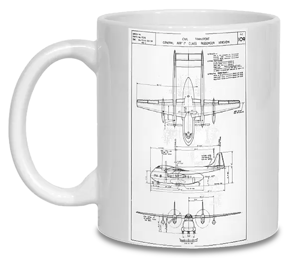 Three-view drawing of the Short PD16