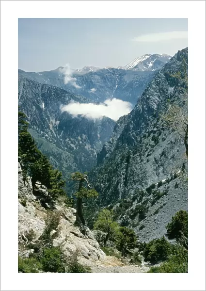 Crete White Mountains, top of the Samaria Gorge National Park